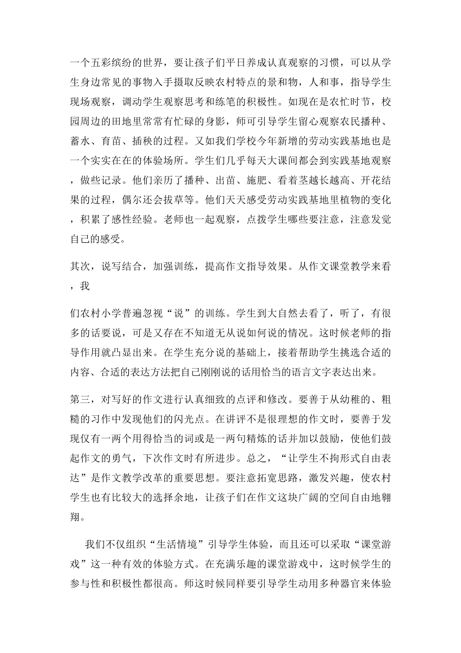 情境体验引路,延伸生活的作文教法初探.docx_第2页