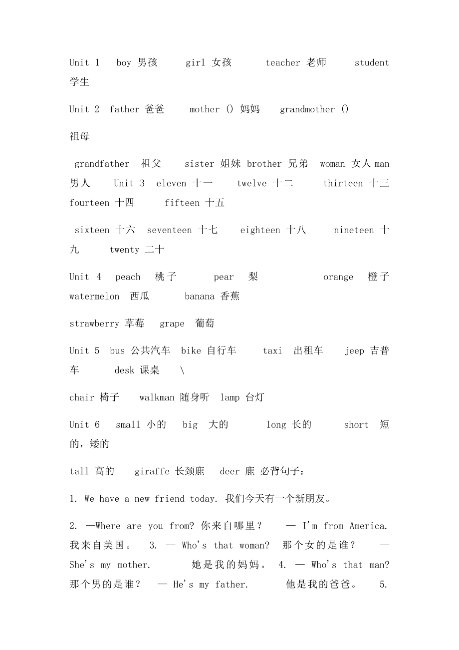 小学三至六年级英语四会单词句子汇.docx_第3页