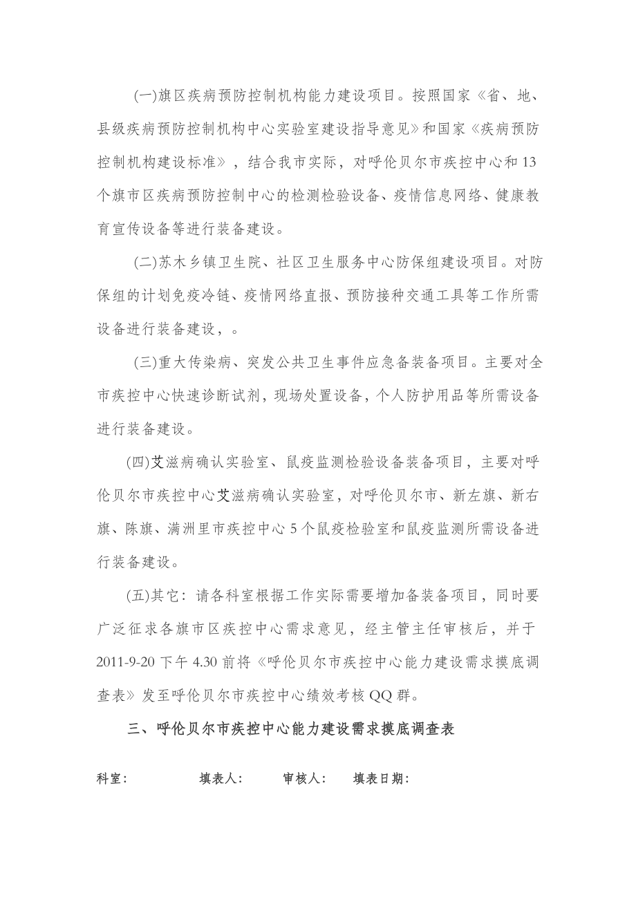 呼伦贝尔市疾控中心能力建设调研方案.doc_第2页