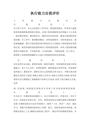 执行能力自我评价.docx