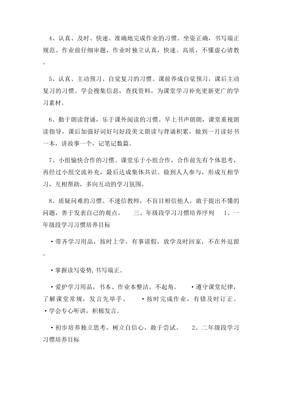 小学生学习习惯培养措施及方案.docx_第2页