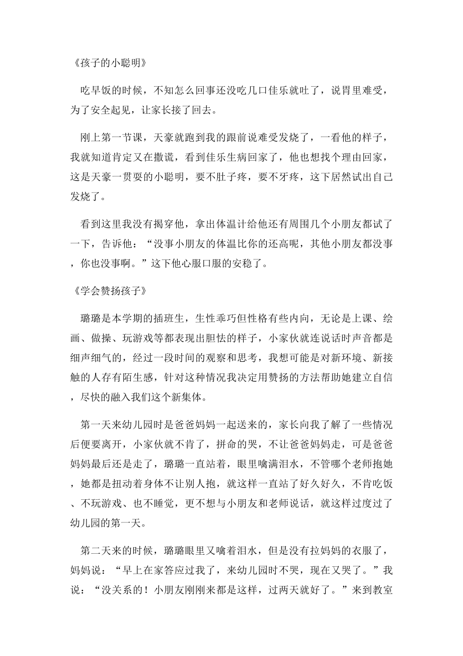 幼儿园中班教师教育随笔中班教育随便记录.docx_第3页