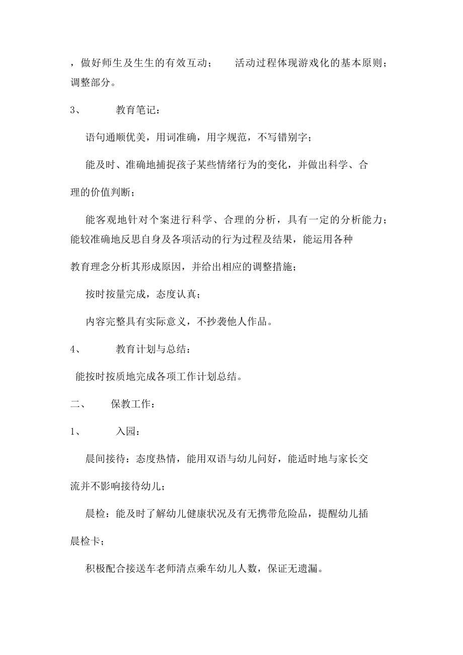 幼儿园教师考核细则.docx_第2页