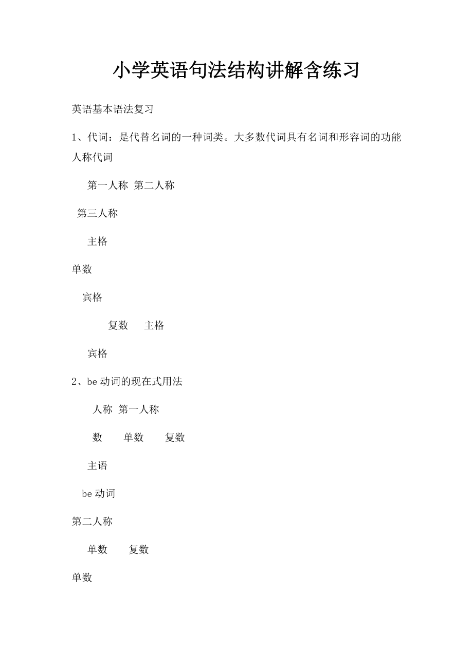 小学英语句法结构讲解含练习.docx_第1页