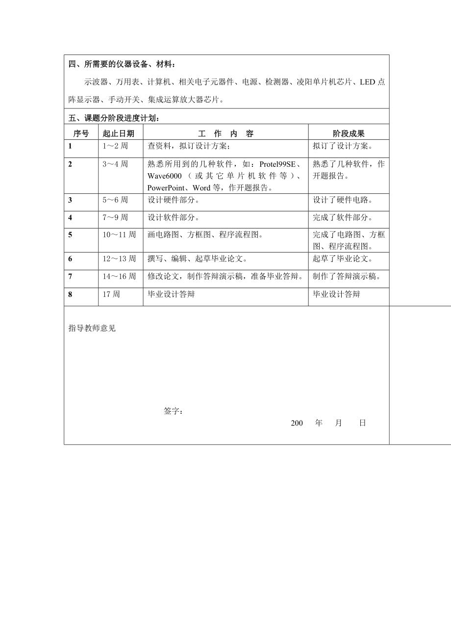 电子信息工程毕业设计（论文）开题报告公交车报站器的设计.doc_第3页