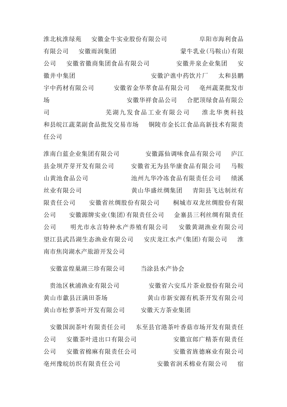 安徽省国家级省级农业产业化重点龙头企业名单.docx_第3页