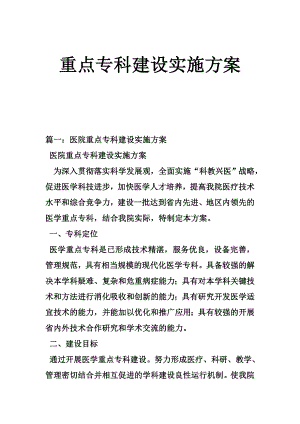 重点专科建设实施方案.doc