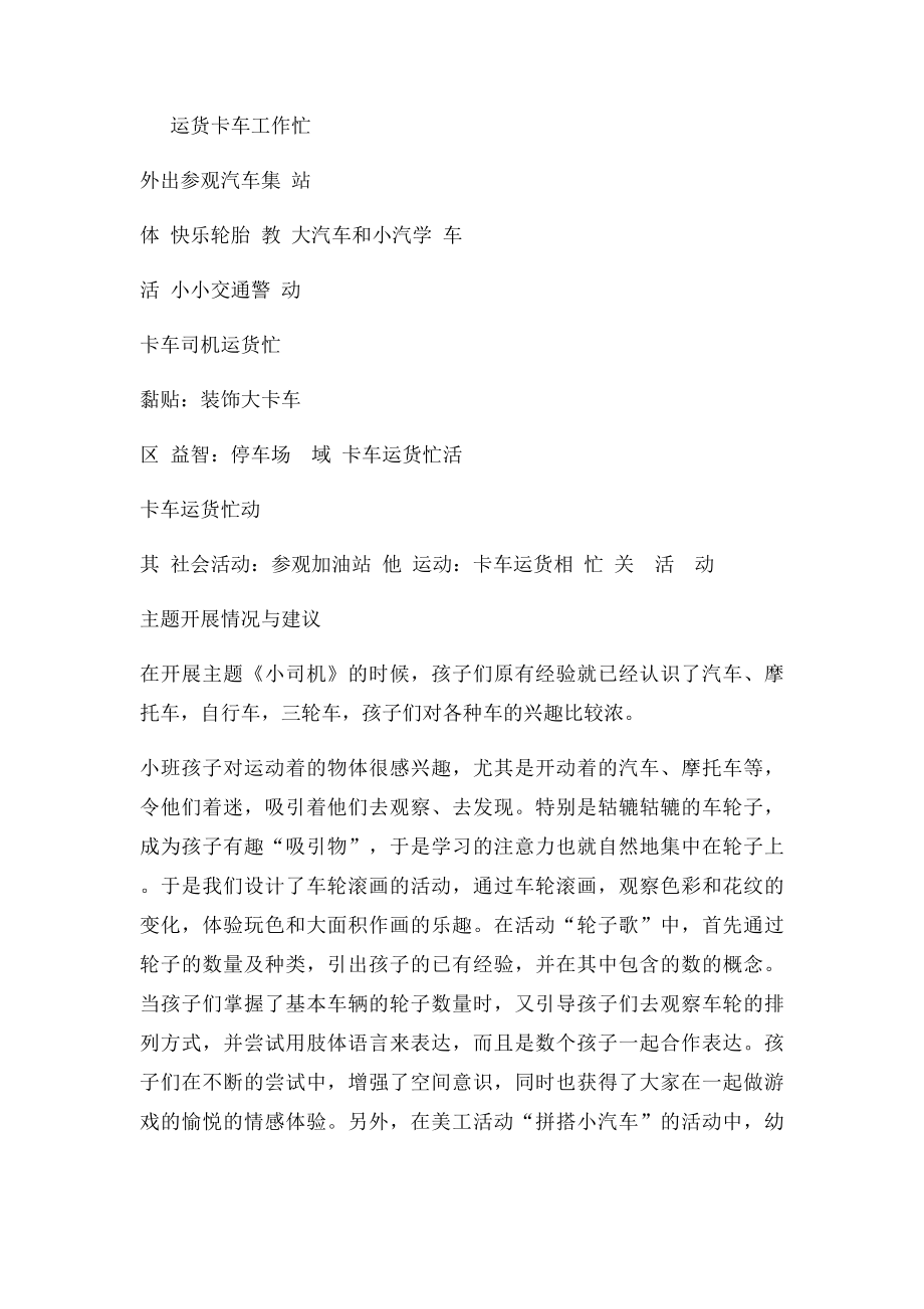 小班主题网络图 小司机 小医生.docx_第2页