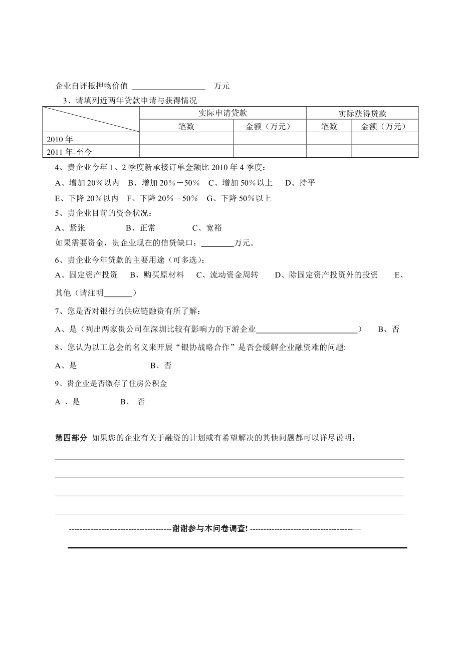 关于中小企业融资需求的调查问卷.doc_第2页