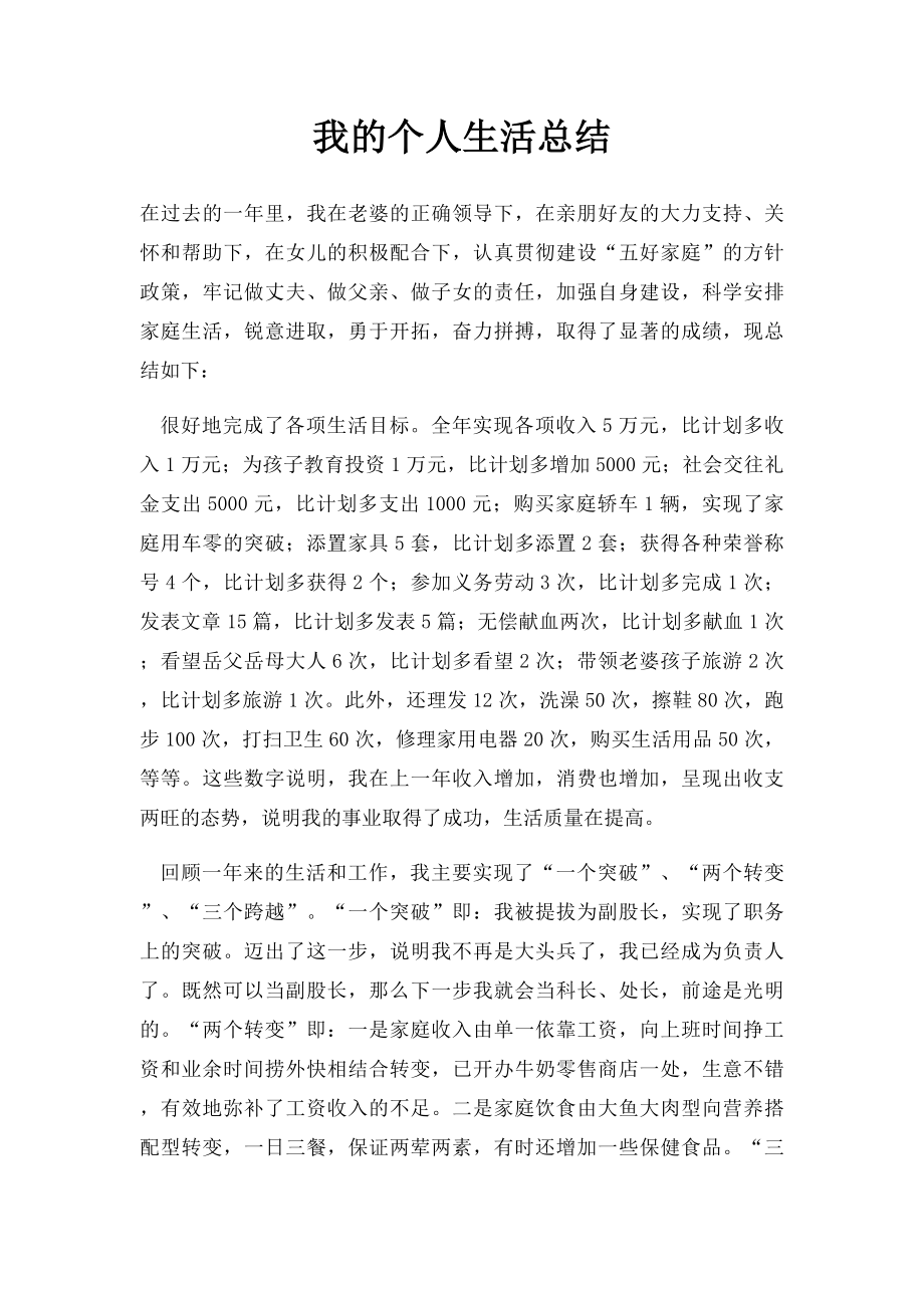 我的个人生活总结.docx_第1页