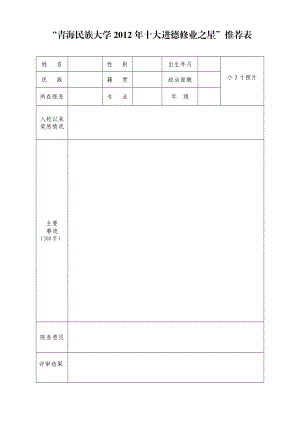 青海民族大学十大进德修业之星.doc