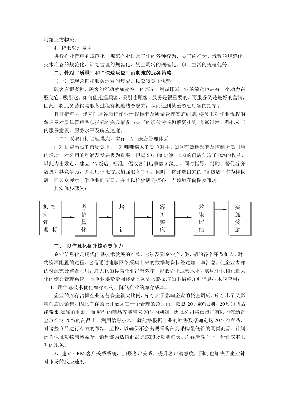 某医药连锁公司运营战略方案.doc_第2页