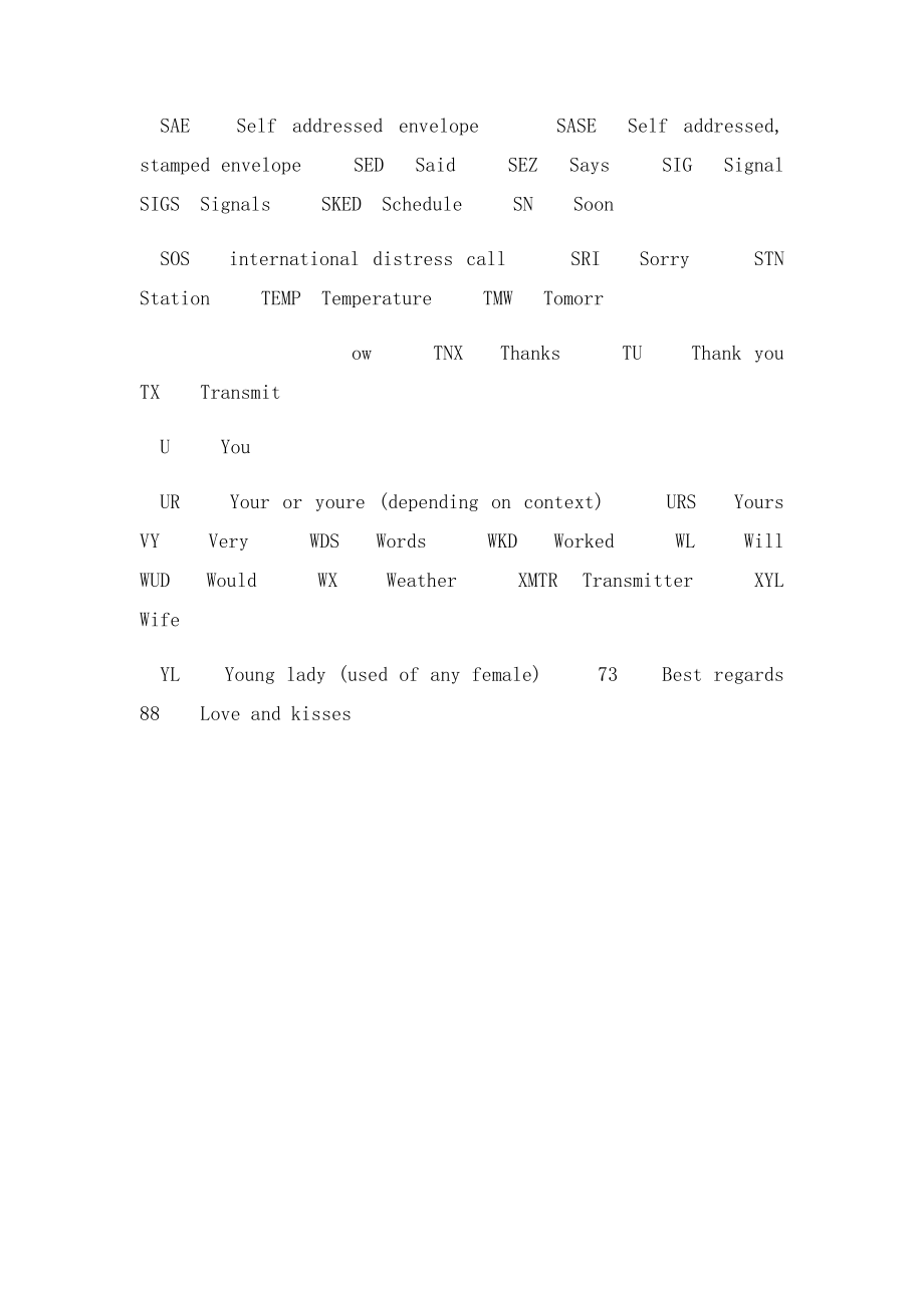 摩尔斯电码对照表MorseCode含简语.docx_第3页