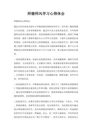 师德师风学习心得体会(4).docx