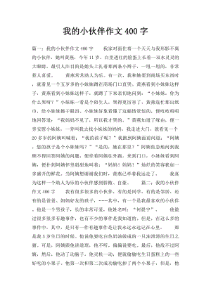 我的小伙伴作文400字.docx