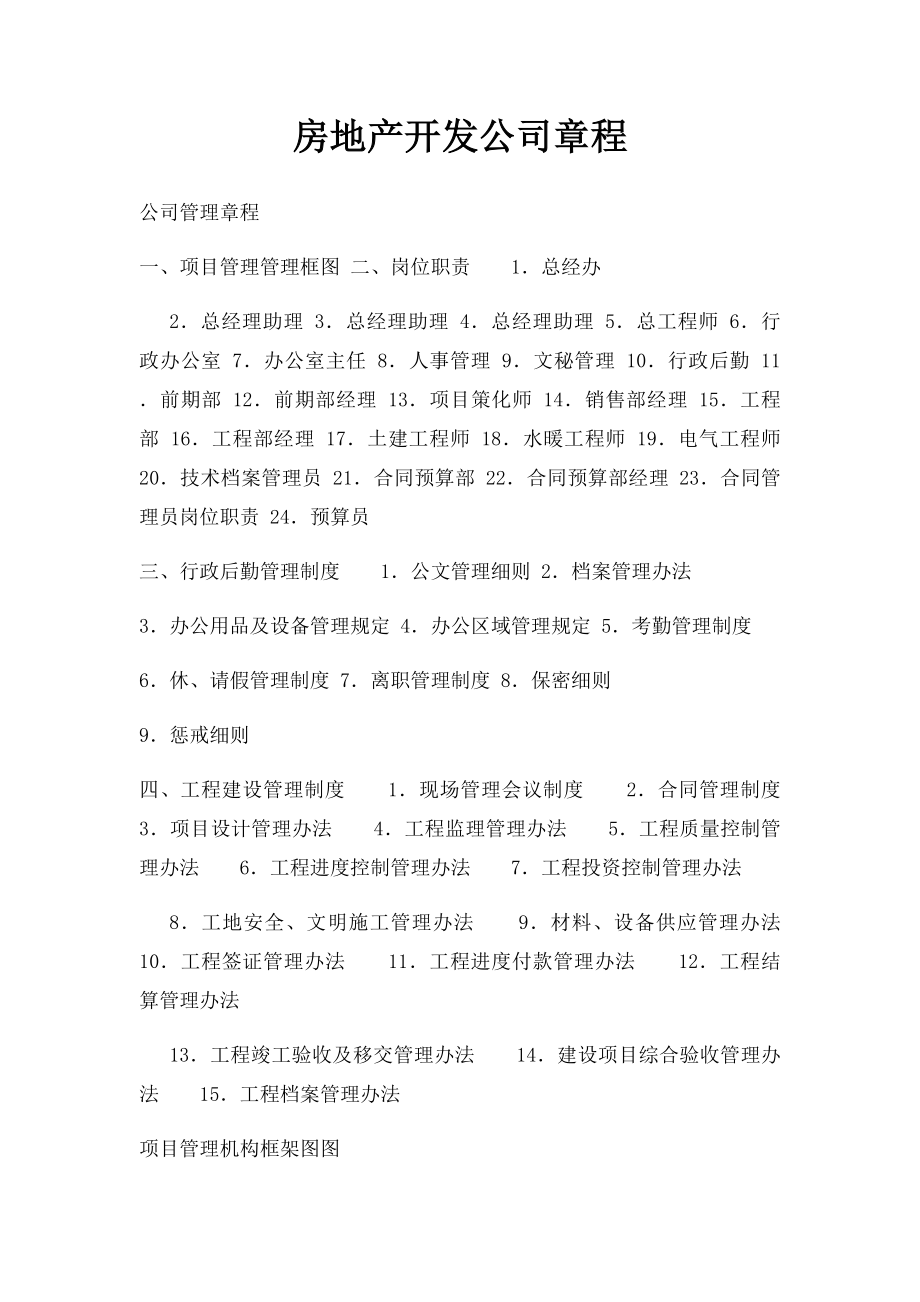 房地产开发公司章程(1).docx_第1页