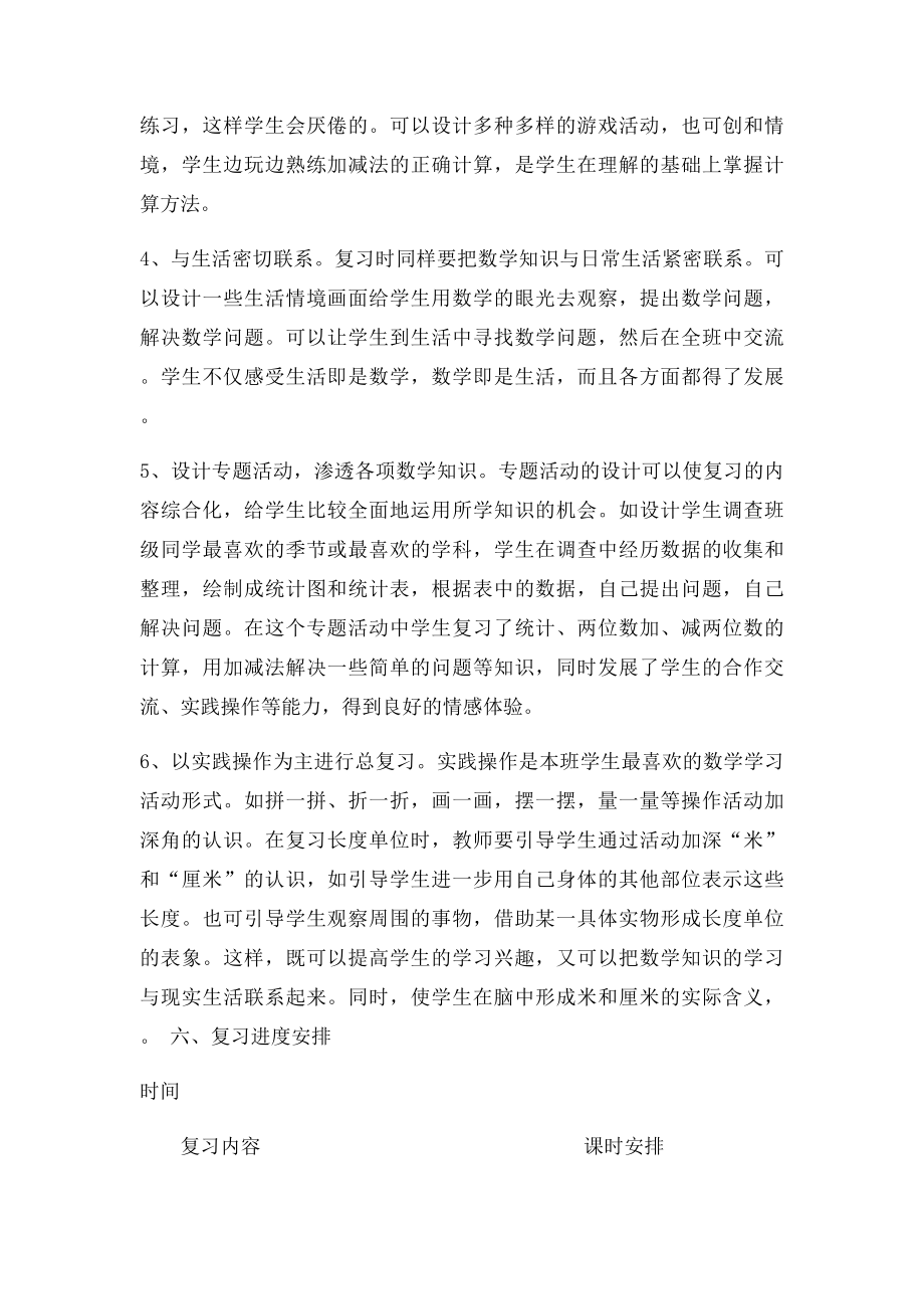 小学数学二年级上册期末复习计划(1).docx_第3页