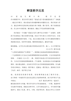 孵蛋教学反思.docx