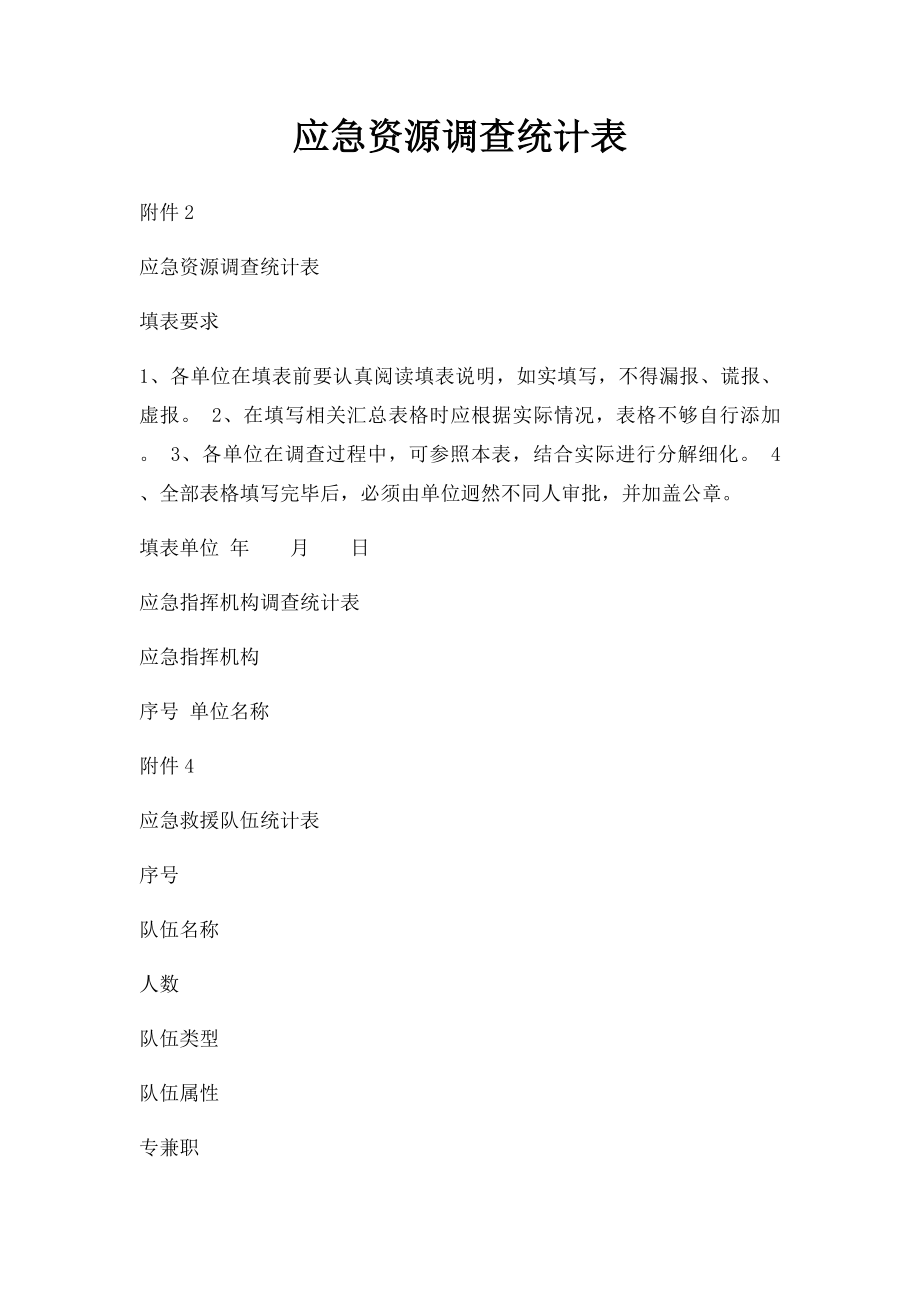 应急资源调查统计表.docx_第1页