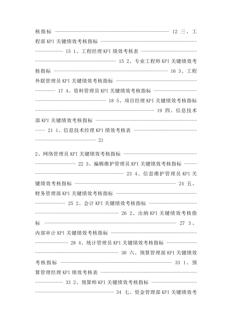 房地产公司岗位KPI关键绩效考核指表.docx_第2页