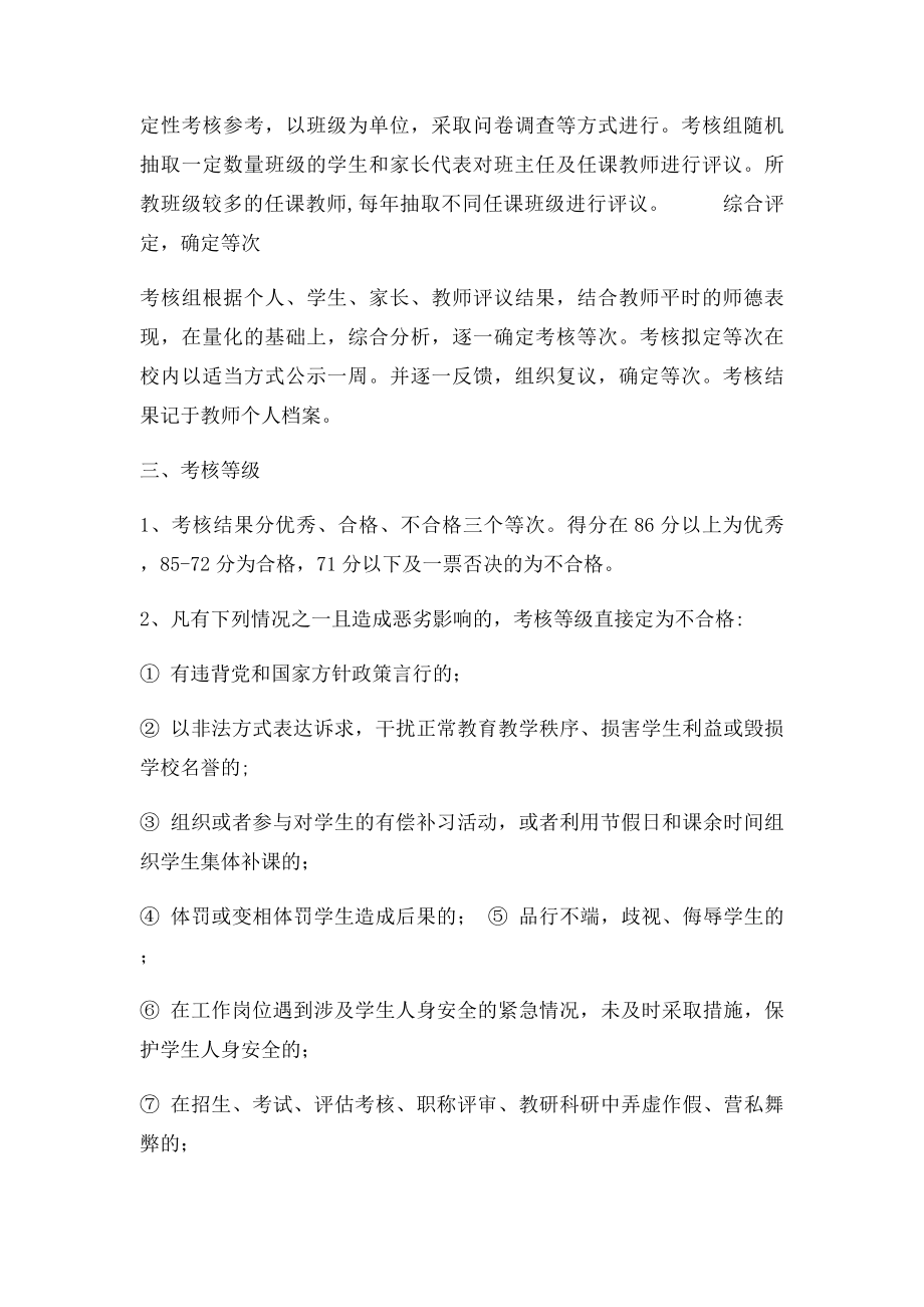 学校教师职业道德考核细则及评分.docx_第2页