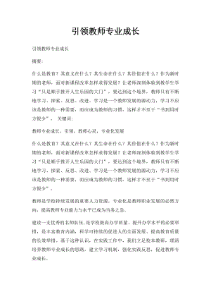 引领教师专业成长.docx