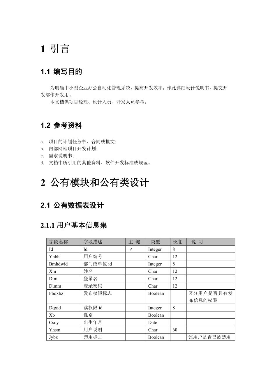 中小型企业办公自动化管理系统详细设计说明书.doc_第2页