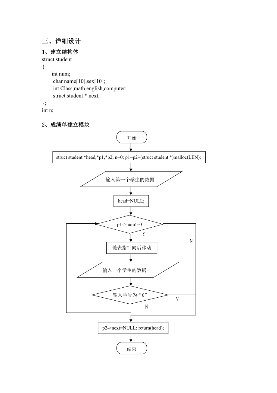 武汉科技大学 C课程设计 学生成绩管理系统 链表.doc_第3页