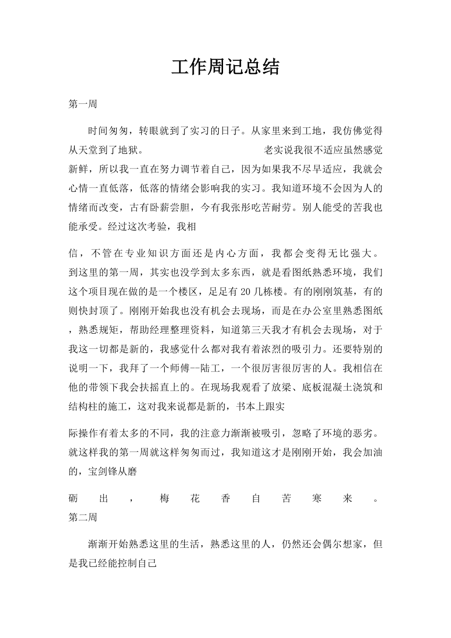 工作周记总结.docx_第1页