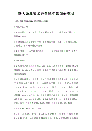 新人婚礼筹备必备详细筹划全流程.docx