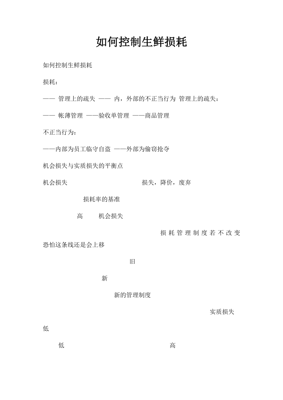 如何控制生鲜损耗.docx_第1页