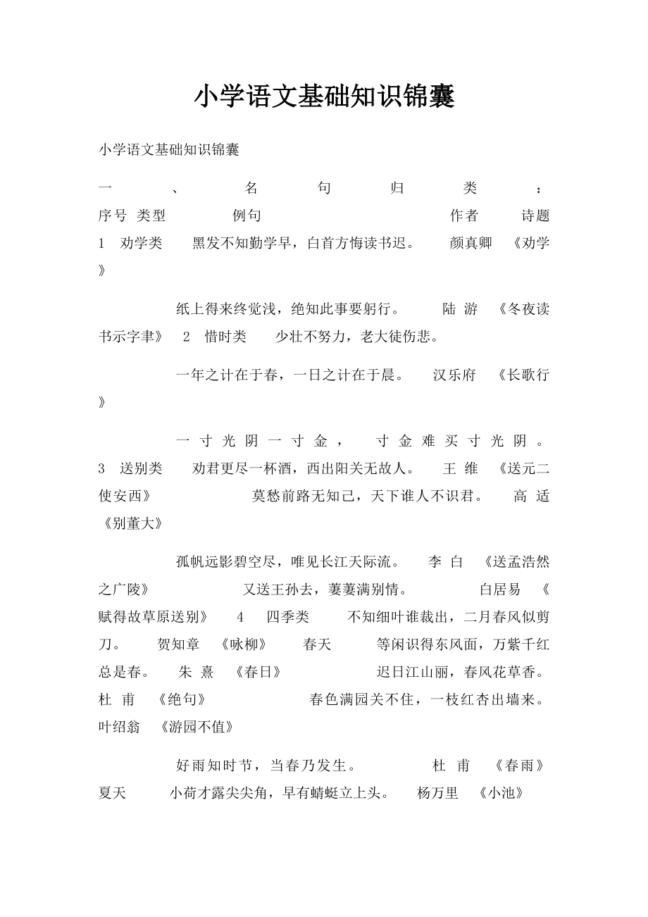 小学语文基础知识锦囊.docx_第1页