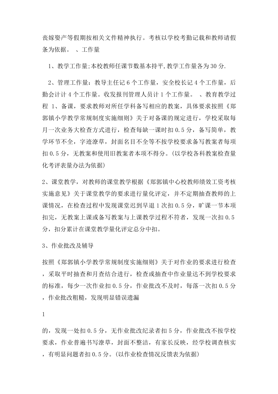 小学教师绩效考核细则(1).docx_第2页