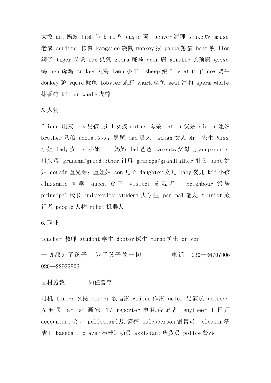 小学常考英语单词句型分类汇总.docx_第2页