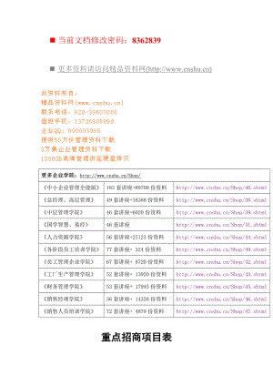 江苏省重点招商项目分析表(66页).doc