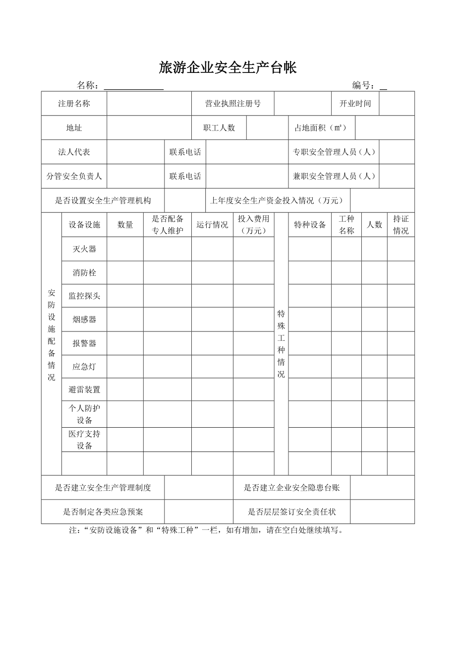 旅游企业安全生产台帐.doc_第1页