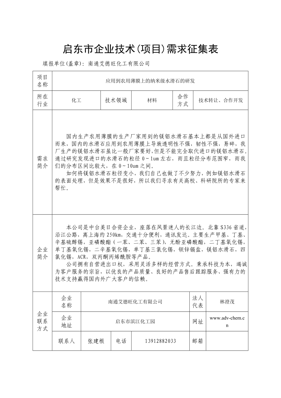 启东市企业技术(项目)需求征集表.doc_第2页