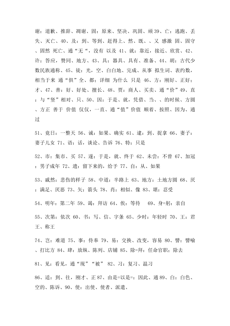 小升初常见课外文言文实词通假字及虚词总结.docx_第2页