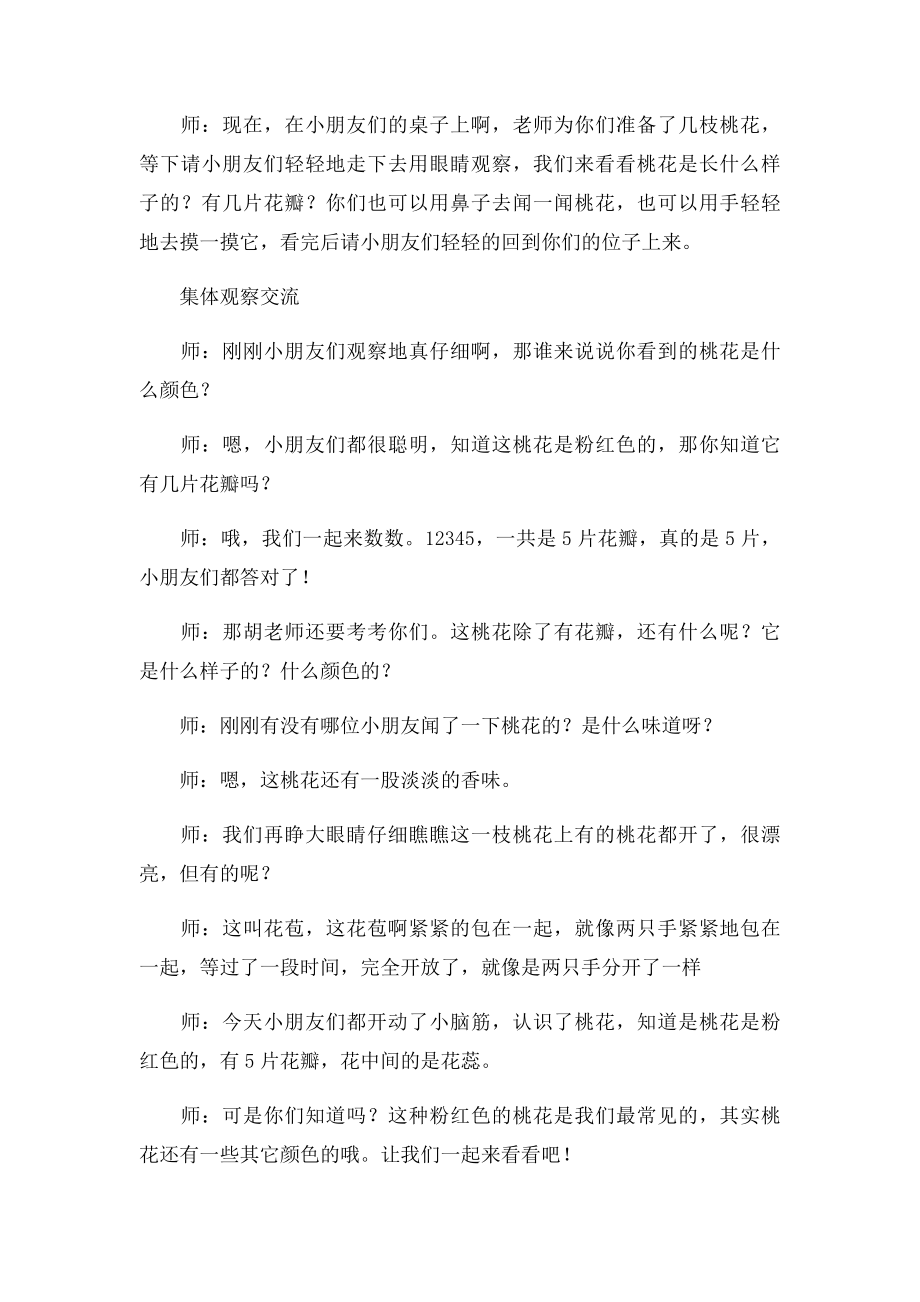 幼儿园小班科学游戏教案桃花开了.docx_第2页