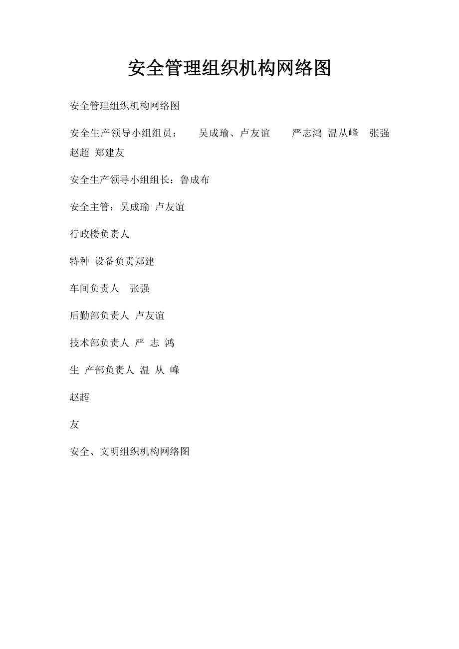 安全管理组织机构网络图.docx_第1页