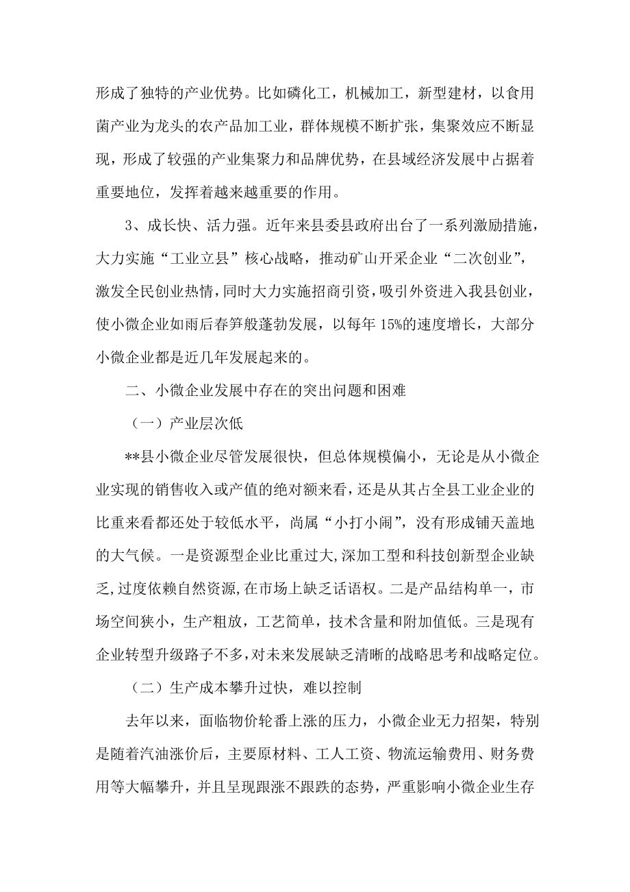 全县小微企业发展存在问题的调研报告.doc_第3页