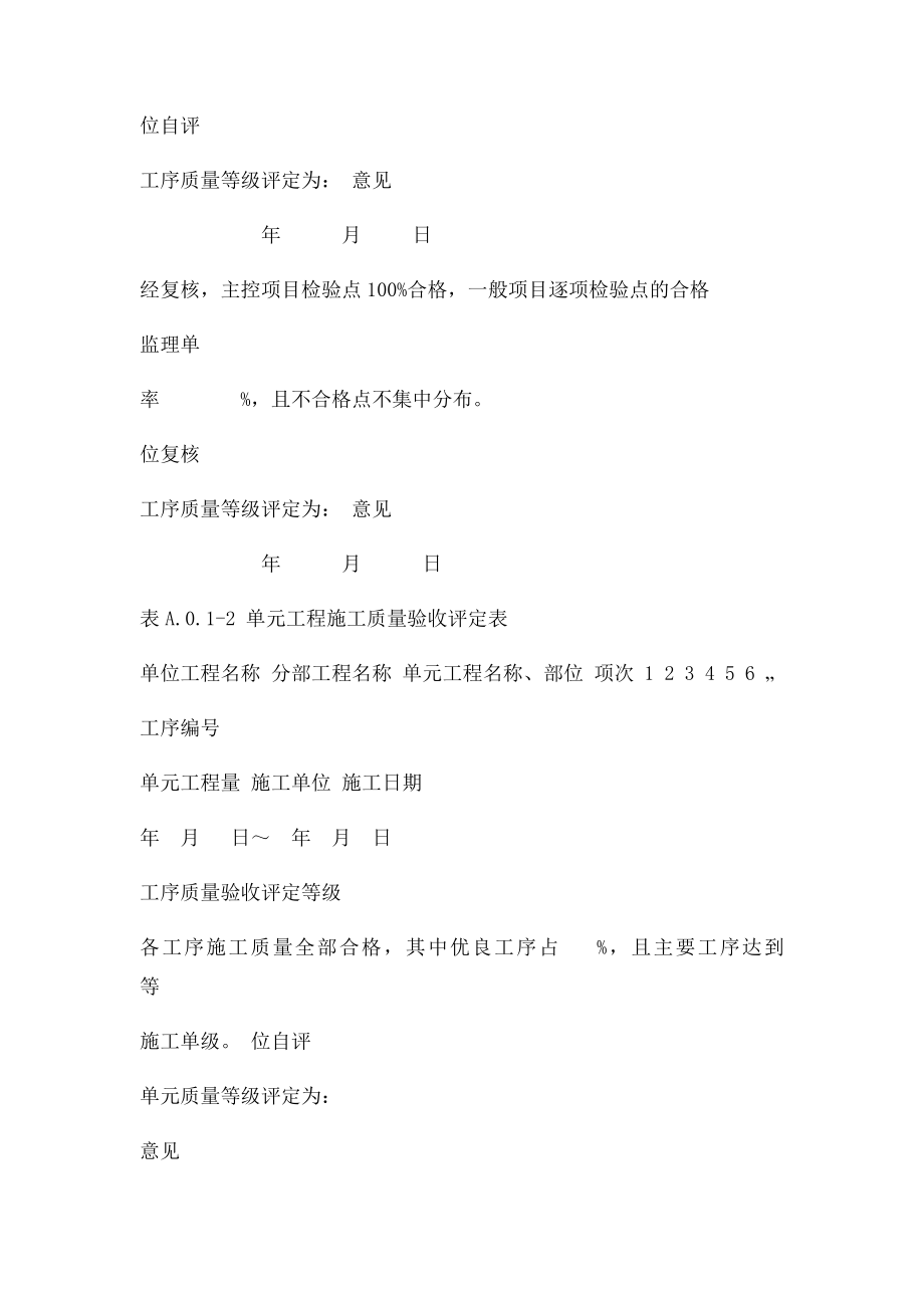 工序施工质量及单元工程施工质量验收评定表.docx_第2页