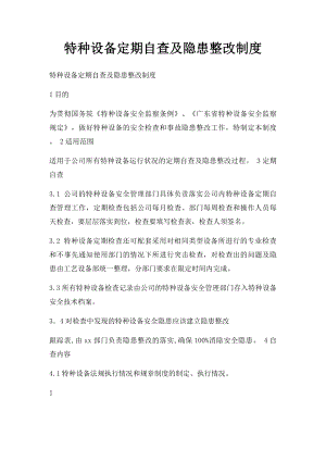 特种设备定期自查及隐患整改制度.docx