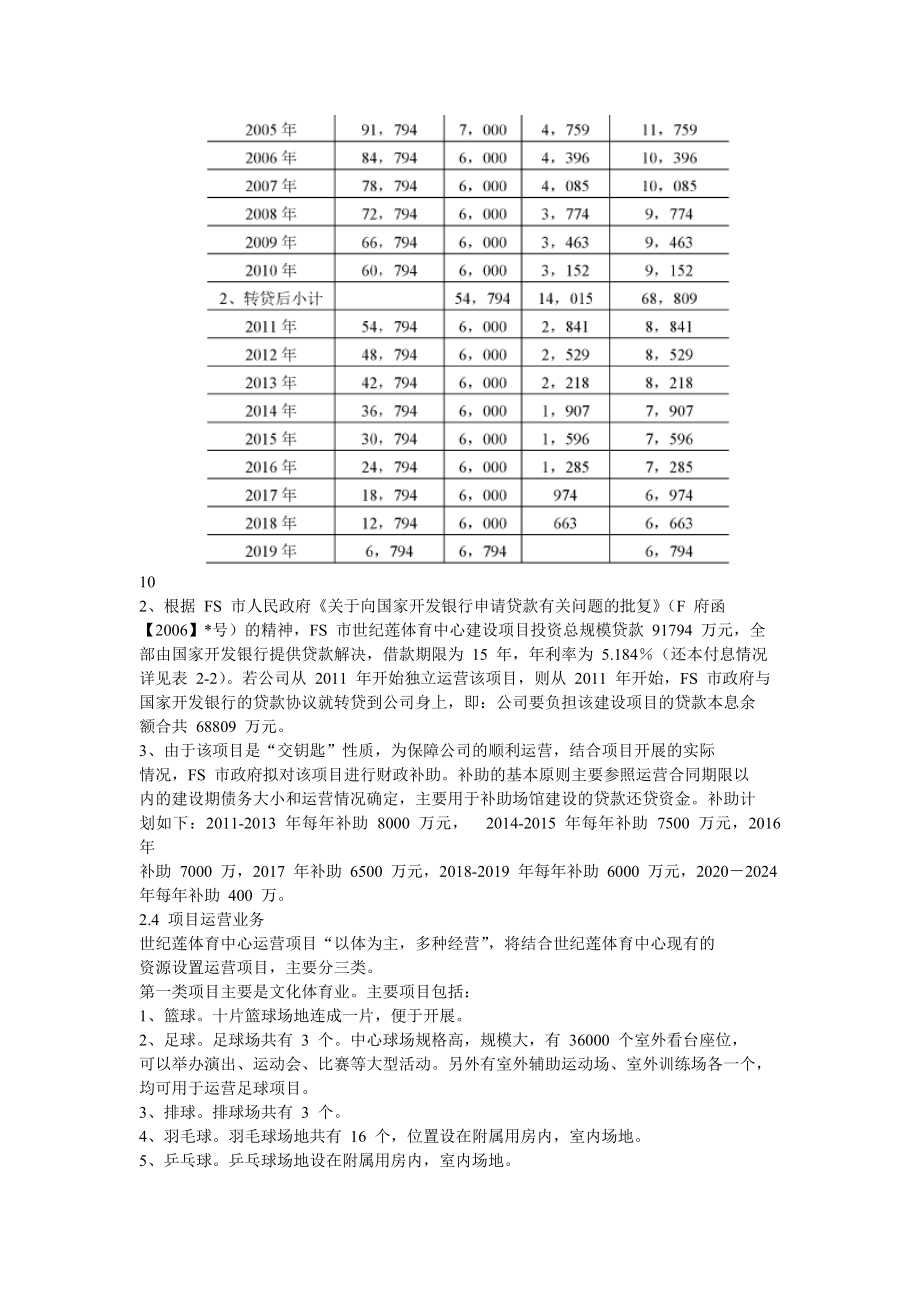 FS市世纪莲体育中心项目商业计划书.doc_第3页