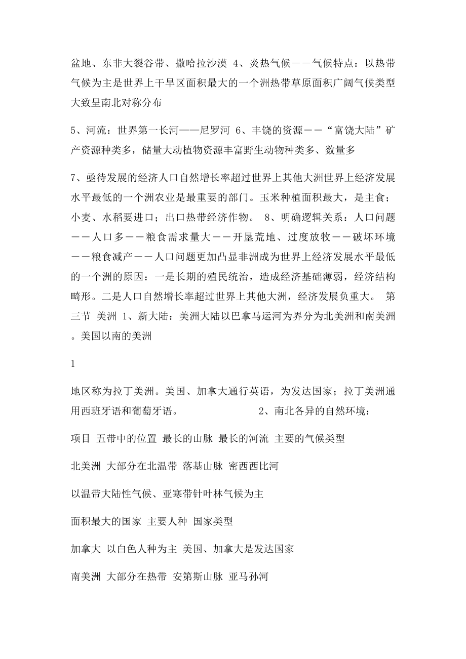 湘教七年级下册地理复习资料.docx_第2页