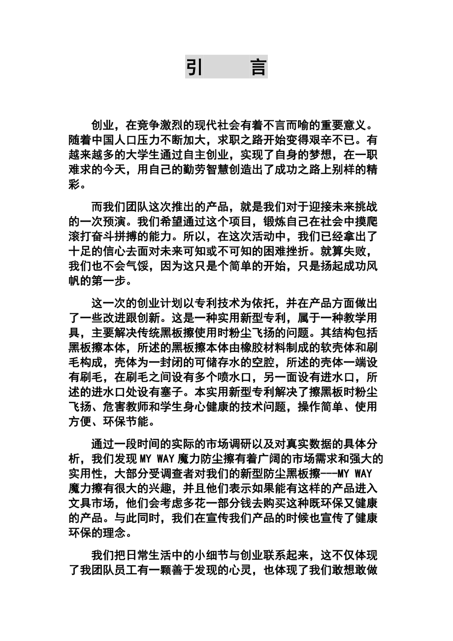 魔力防尘擦项目创业计划书内容.doc_第2页