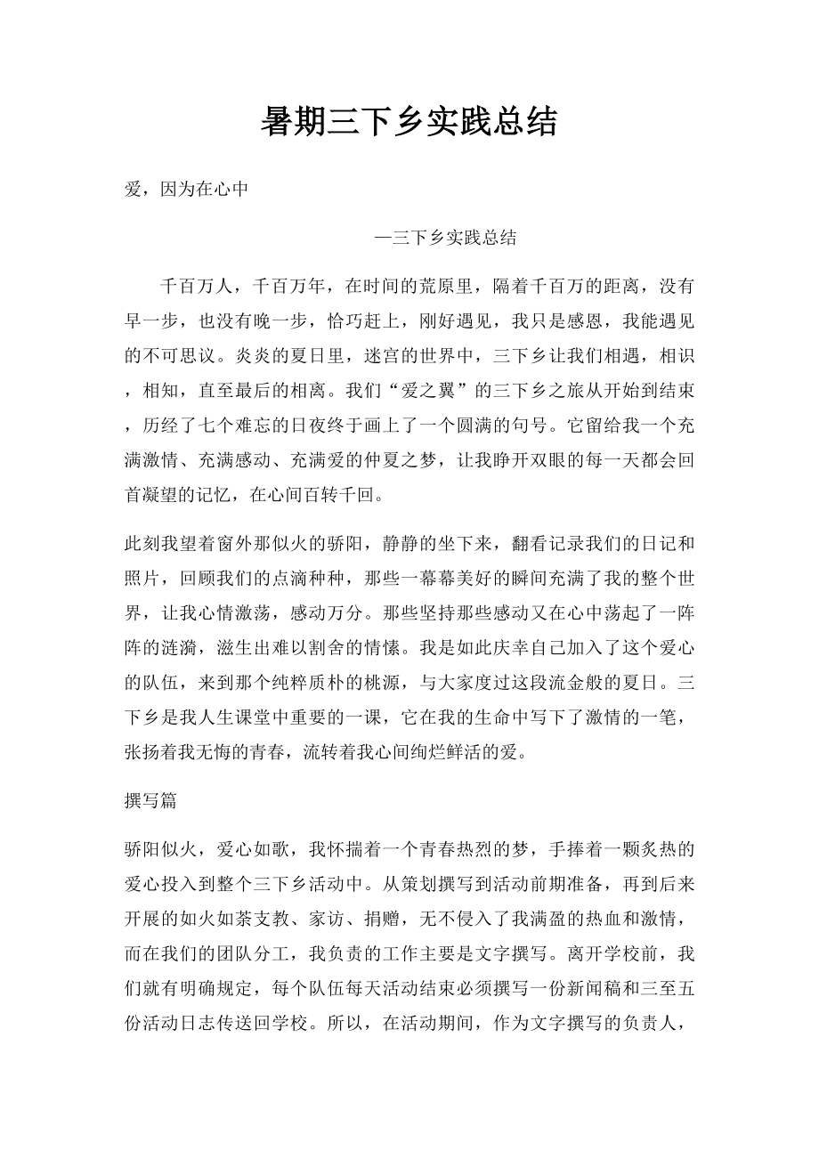 暑期三下乡实践总结.docx_第1页