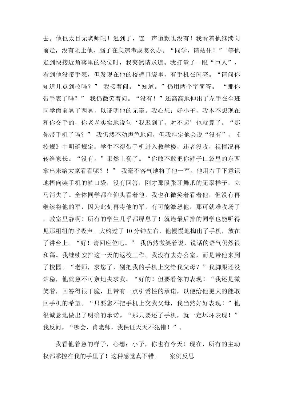 班主任工作的五个典型案例与反思(1).docx_第2页