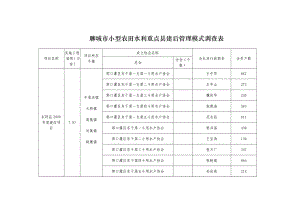 聊城市小型农田水利重点县建后管理模式调查表(东阿).doc