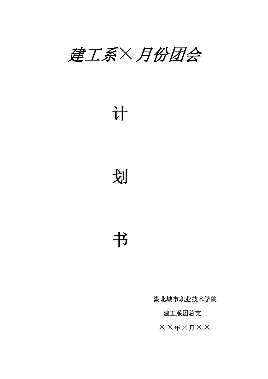 团会计划书.doc_第1页